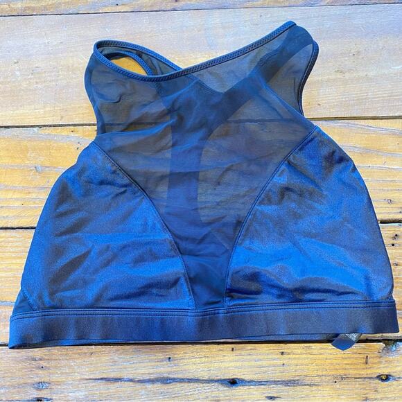Victoria Secret Sport solid black sport Mesh High-Neck Backless Bralette Size S - Picture 3 of 6